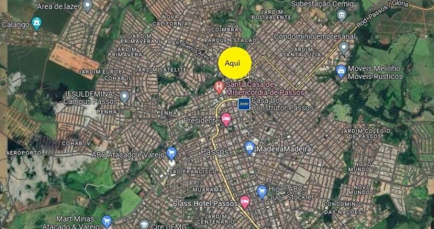 Excelente área para venda no Centro de Passos-MG, ideal para incorporação, área com 41.682 m2 na melhor localização de Passos