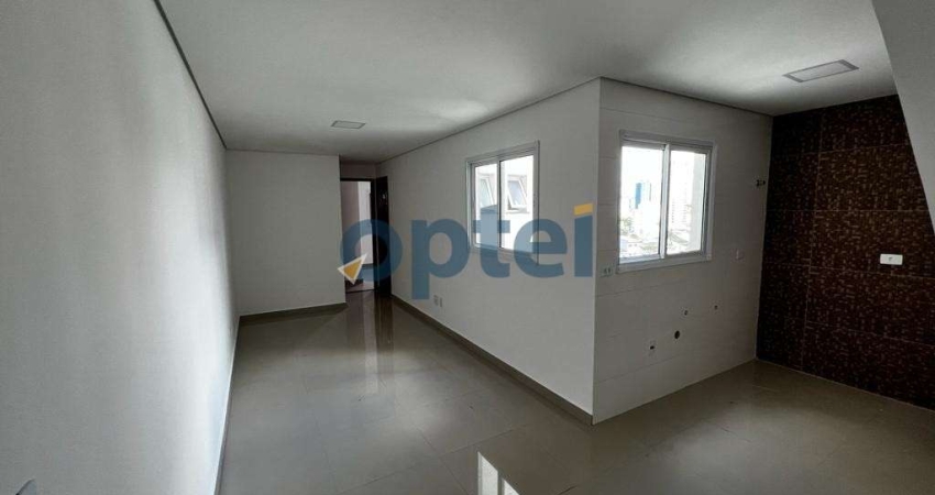 Cobertura duplex 2 dormitórios e 3 vagas sem condomínio com elevador no Campestre em Santo André
