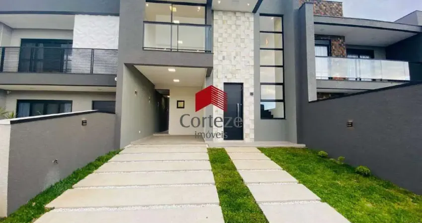 Sobrado em condomínio com 128,44m² 3 quartos, à venda, no bairro costeira em são josé dos pinhais