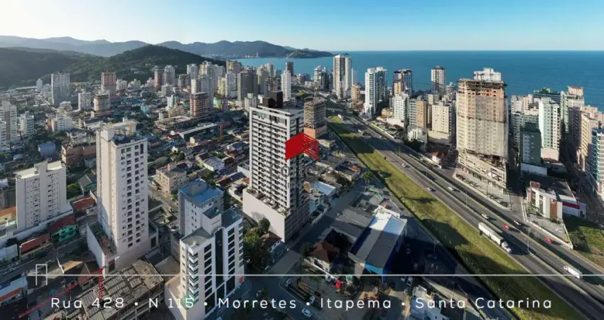 Apartamento com 69m² 2 quartos, à venda, no bairro meia praia em itapema