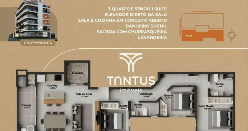 Apartamento com 3 dormitórios à venda, 95 m² por R$ 1.590.000,00 - Balneário Caravela I - Matinhos/PR