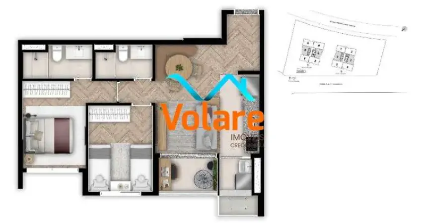 Apartamento à venda em Osasco-SP, Bela Vista: 2 quartos, 1 suíte, 2 salas, 2 banheiros, 1 vaga, 61m². Venha conferir!