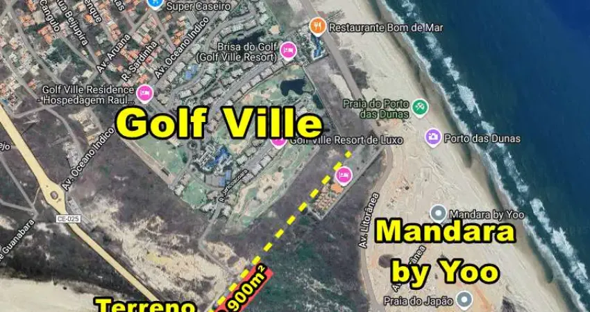 VERAS VENDE TERRENO 18.900m² AO LADO DO GOLF VILLE - PORTO DAS DUNAS - AQUIRAZ-CE