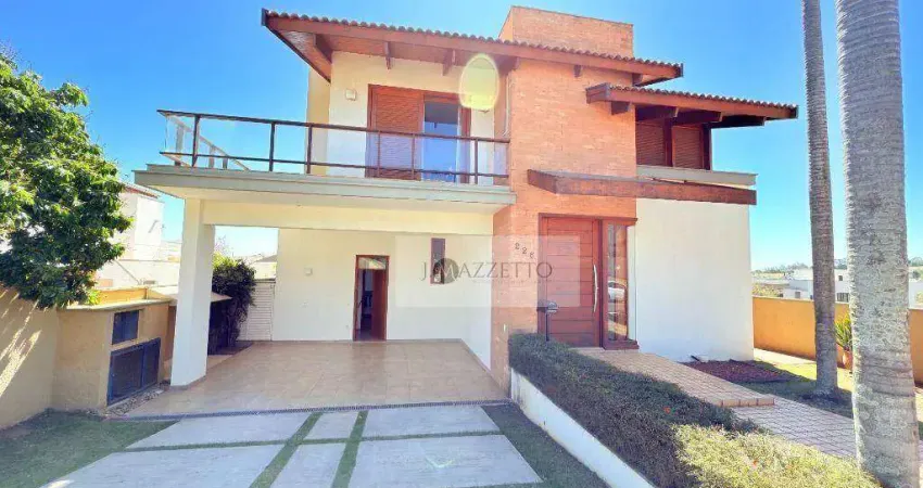 Sobrado com 3 suítes para alugar, 357 m² por r$ 15.770/mês - jardim vila paradiso - indaiatuba/sp