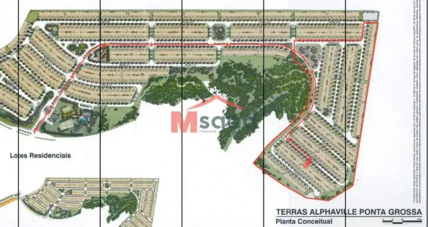 Terreno em condomínio fechado à venda na Rua João Silvio de Lara Machado, 110, Jardim Carvalho, Ponta Grossa