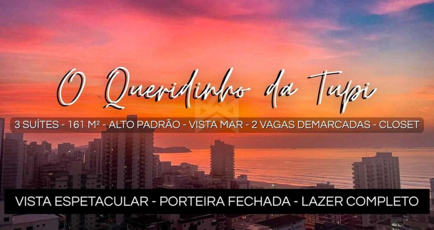 Apartamento 3 quartos suítes mobiliado vista mar Locação na tupi em Praia Grande