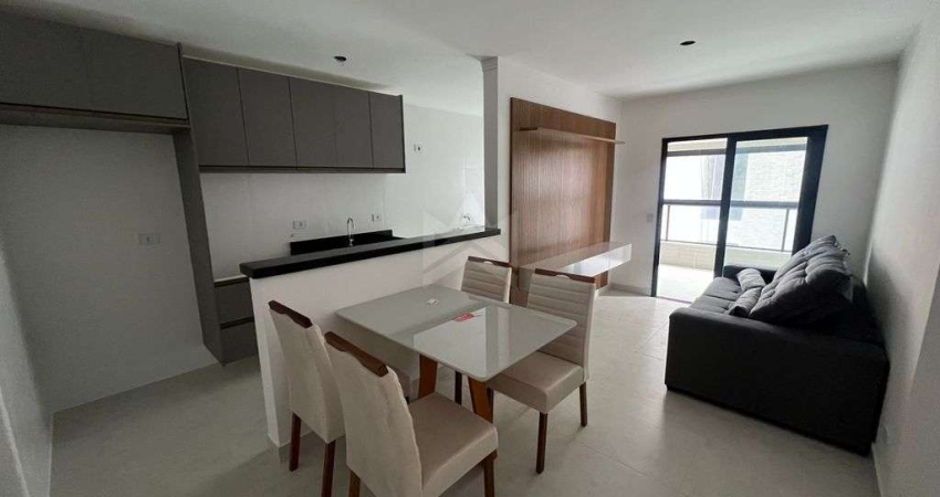 Apartamento Praia Grande vista mar Mobiliado 1quarto 1 vaga no Balneário Marcanã
