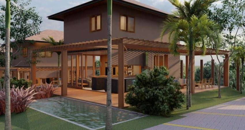 Casa de luxo em condomínio na Praia do Forte: 4 quartos, 4 suítes, 5 banheiros, 3 vagas de garagem. Venha conhecer!