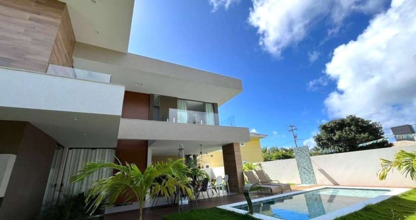 Luxuosa casa em condomínio à venda em Guarajuba, Camaçari-BA: 5 quartos, 5 suítes, 1 sala, 6 banheiros, 4 vagas de garagem, 250m².