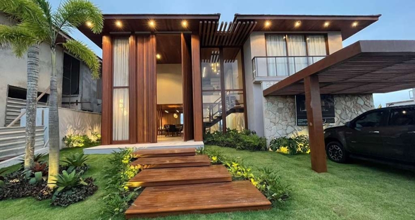 Magnífica Casa de Luxo em Condomínio na Praia do Forte - 7 quartos, 7 suítes, 2 salas, 8 banheiros, 4 vagas de garagem, 450m². Venda ou Locação!