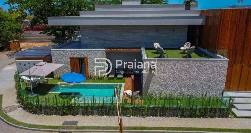Imponente mansão em condomínio de luxo em Guarajuba, Camaçari-BA: 5 quartos, 5 suítes, 3 salas, 6 banheiros, 2 vagas, 417m².