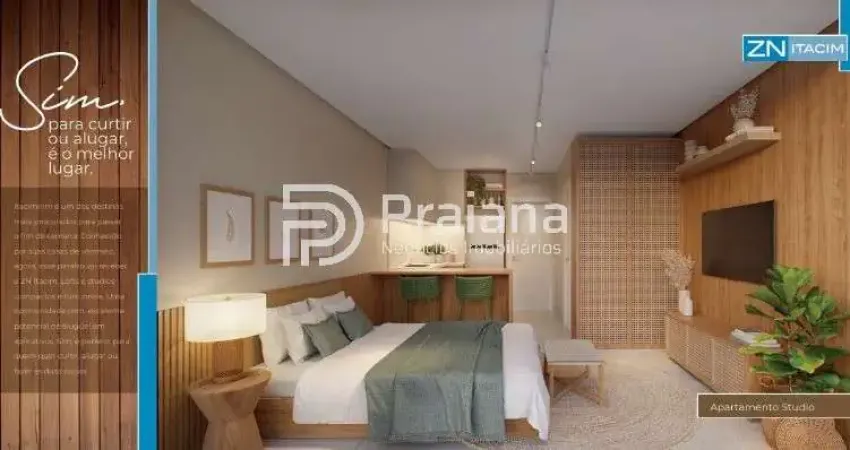 Apartamento à venda em Itacimirim, Camaçari-BA: 1 quarto, 1 banheiro, 1 vaga de garagem, 25,88 m² de área.