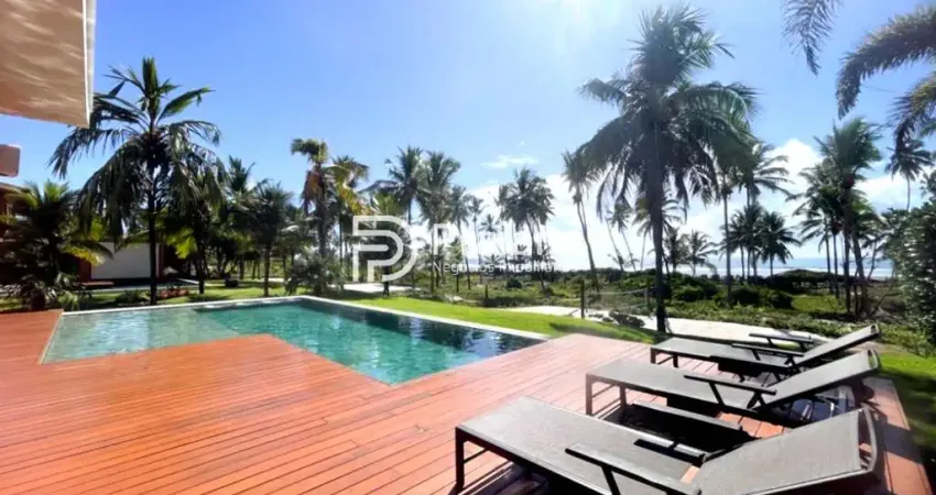 Mansão de Luxo para Temporada Praia do Forte | FRENTE MAR- em Condomínio na Praia do Forte, Mata de São João-BA, com 760m² e 5 vagas de garagem