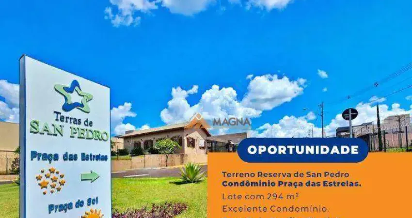 Terreno à venda, 294 m² por r$ 250.000,00 - terras de san pedro - ribeirão preto/sp