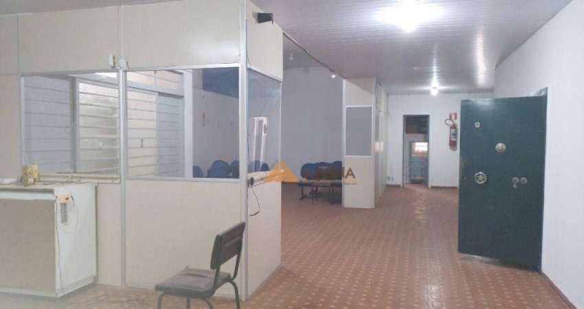 Salão para alugar, aproximadamente 200 m², 02 banheiros, mezanino, por R$ 5.000/mês - Campos Elíseos - Ribeirão Preto/SP