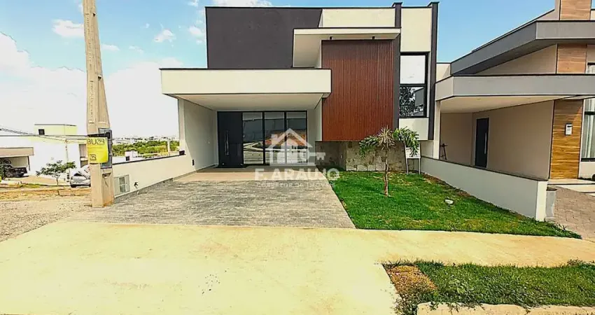 Casa em condomínio fechado à em sorocaba-sp! casa nova com 3 suítes, piscina e área gourmet