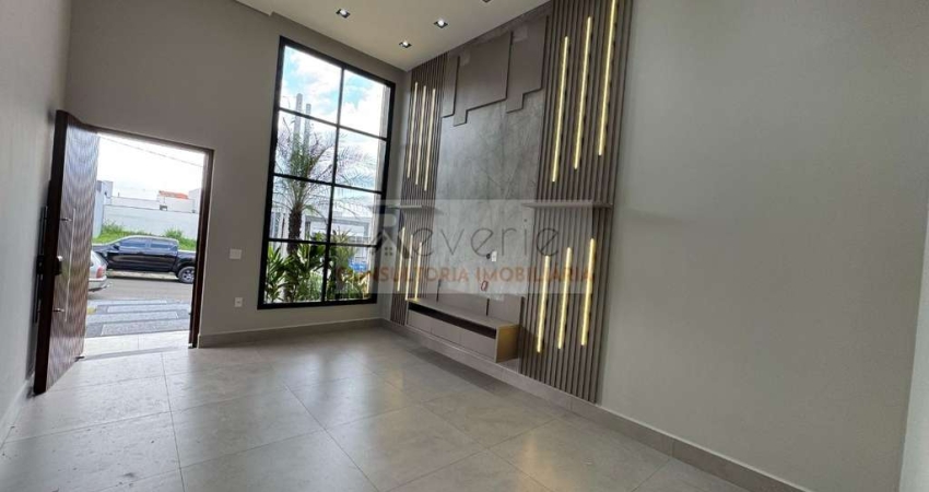 Residência de alto padrão em condomínio no Jardim Mantova, Indaiatuba-SP: 3 quartos, 1 suíte, 136m².