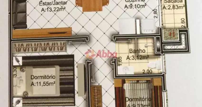 Apartamento com 2 quartos à venda na Rua Vinte e Quatro de Fevereiro, Nonoai, Santa Maria