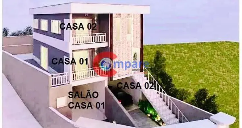 Excelente sobrado à venda, residencial e comercial  123 metros - carmela iii - guarulhos, sp
