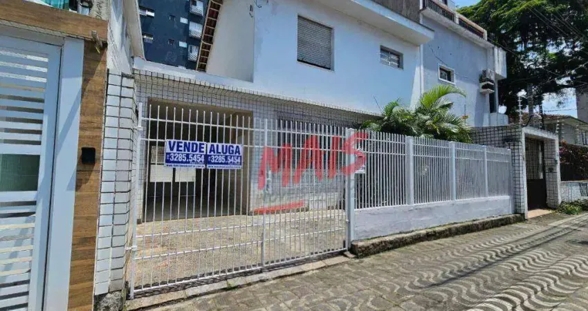 Sobrado próximo a praia, 3 quartos, 167 m² - boqueirão - santos/sp