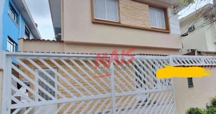 Sobrado com 2 dormitórios à venda, 106 m²  - boqueirão - santos/sp