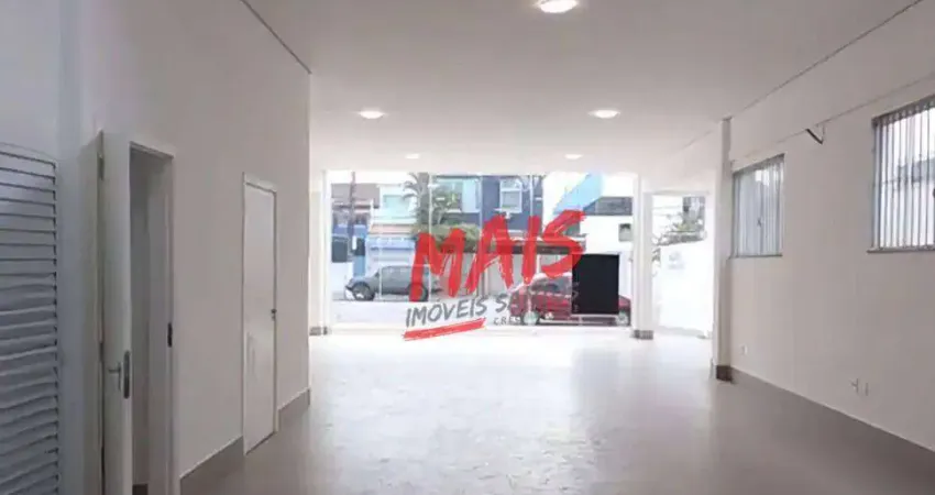 Ponto comercial com 2 salas para alugar no Macuco, Santos 