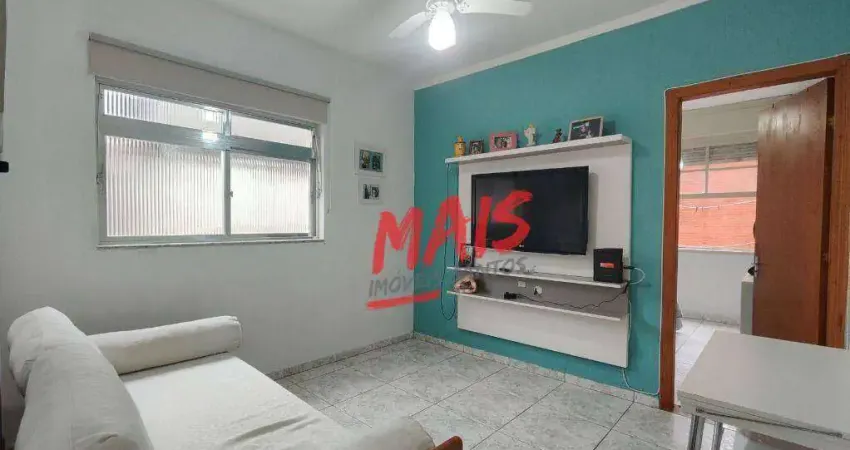 Apartamento com 1 dormitório para alugar, 40 m² por r$ 2.500/mês - gonzaga - santos/sp