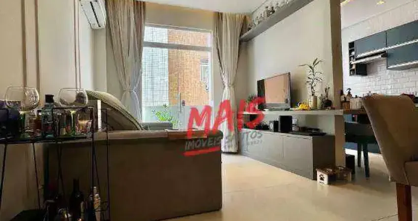 Apartamento com 2 dormitórios à venda, 89 m² - Boqueirão - Santos/SP