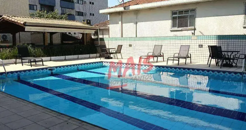 Apartamento com 3 dormitórios à venda, 150 m²  - embaré - santos/sp