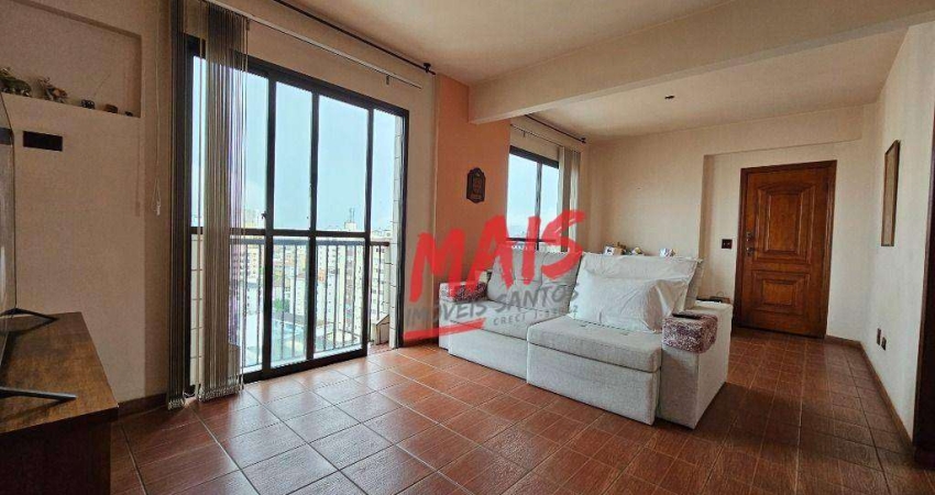 Apartamento vista livre, 3 quartos, à venda, 99 m² - Embaré - Santos/SP