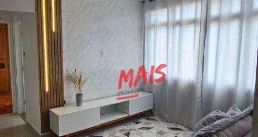 Apartamento mobiliado, com 2 quartos para alugar, 86 m² por - Boqueirão - Santos/SP