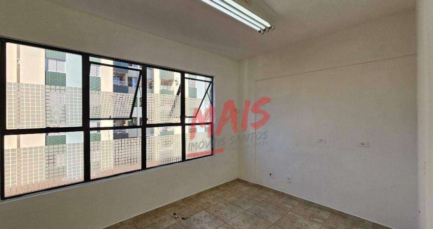 Sala comercial para alugar, 40 m² - Canal 3, Santos/SP