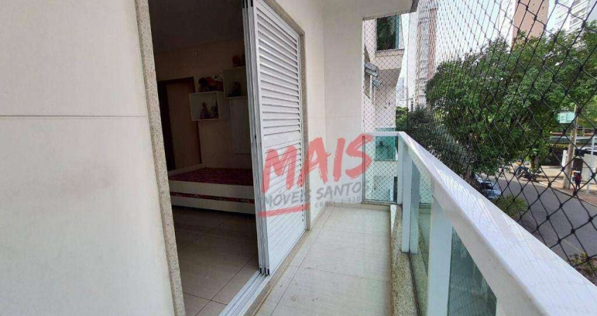 Apartamento com 3 Dormitórios à venda, 100 m²  - Gonzaga - Santos/SP