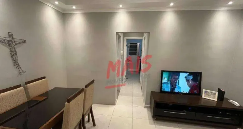 Apartamento com 1 dormitório à venda, 55 m²  - aparecida - santos/sp