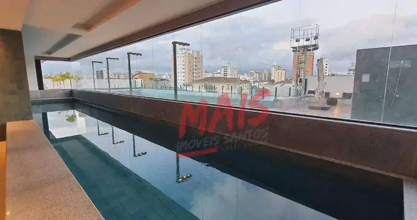 Apartamento com 2 dormitórios à venda, 82 m² - aparecida - santos/sp