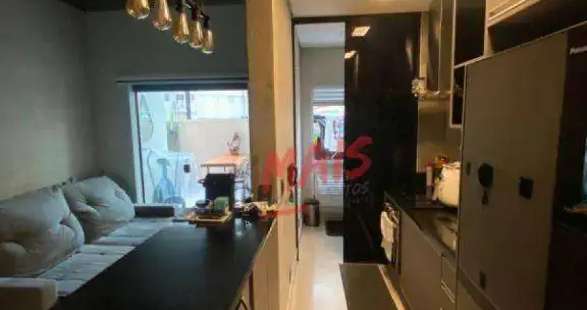 Apartamento garden com 1 dormitório à venda, 62 m² - marapé - santos/sp