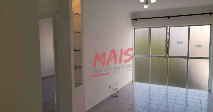 Apartamento com 1 dormitório à venda, 55 m² - josé menino - santos/sp