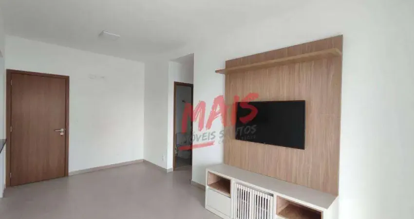 Apartamento com 1 dormitório para alugar, 53 m² - boqueirão - santos/sp