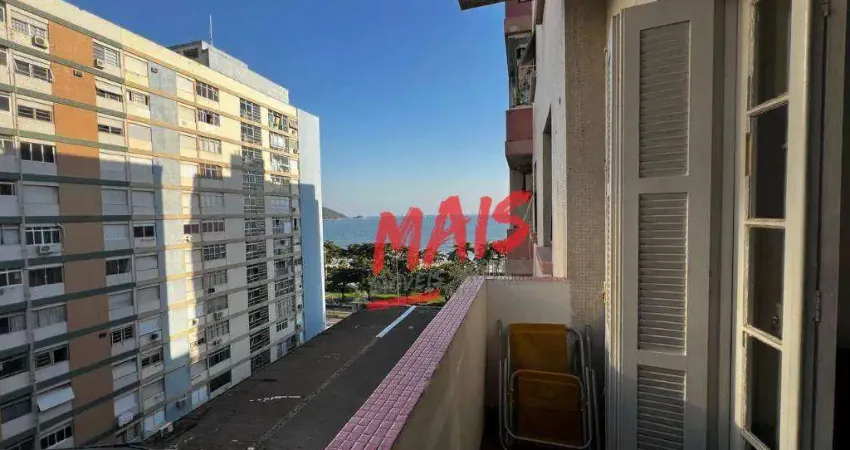 Apartamento com vista para o mar, 1 dormitório à venda, no Embaré - Santos/SP