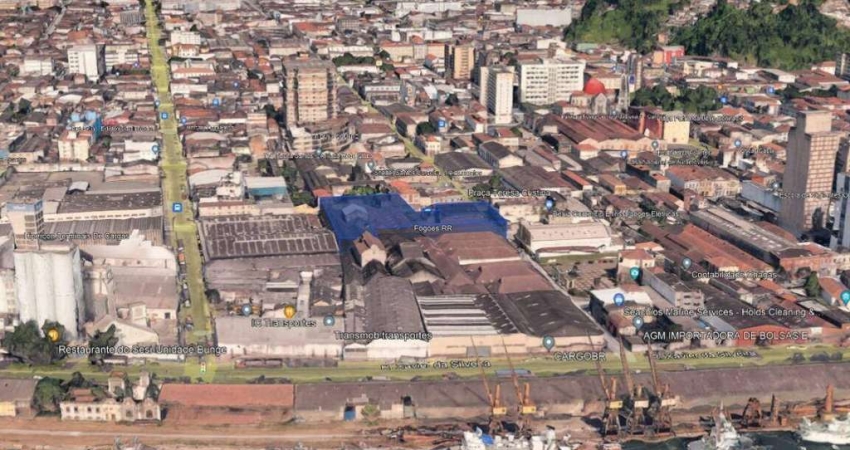 GALPÃO COMERCIAL NO CENTRO DE SANTOS ÁREA PRÓXIMA DO PORTO DE SANTOS 4200m