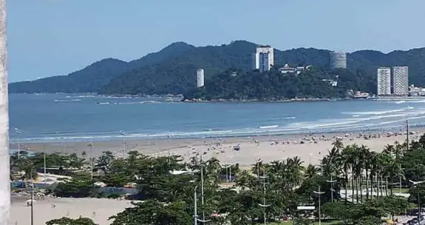 Apartamento à venda de 2 dormitórios (1 suíte), porteira fechada e com vista para o mar - José Menino, Santos/SP