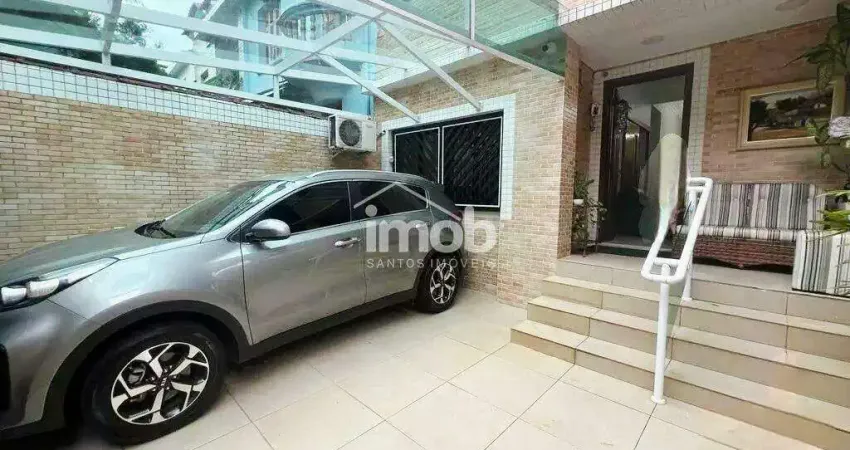 Casa tipo sobrado de esquina com 4 dormitórios (2 suítes) à venda no gonzaga – santos/sp
