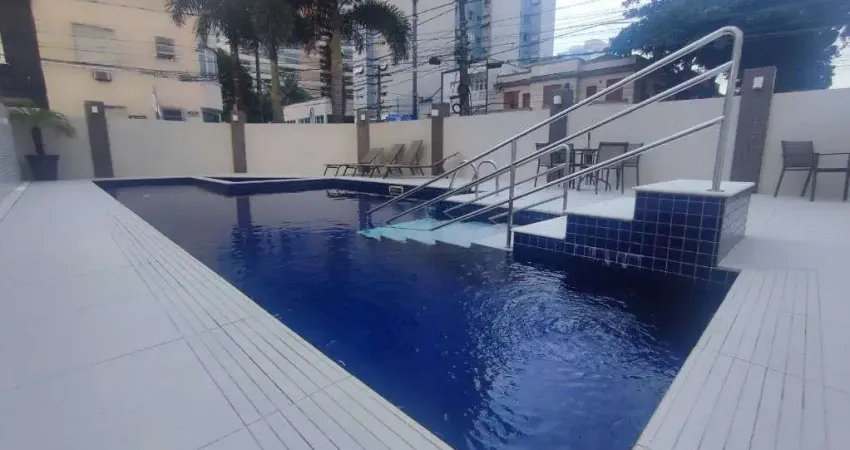 Apartamento novo no embaré, 2 quartos (2 suítes - 3a. reversível), à venda, lazer completo, vaga demarcada, próximo da praia