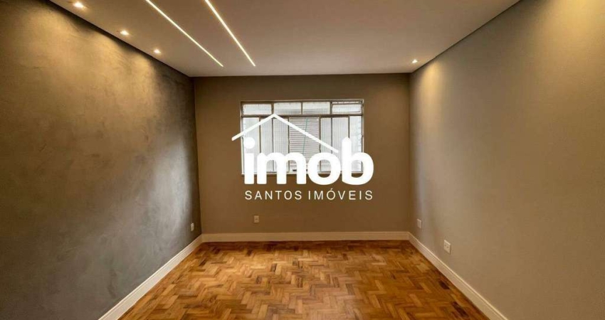 Apartamento com 3 dormitórios, Garagem Demarcada, - Embaré - Santos/SP
