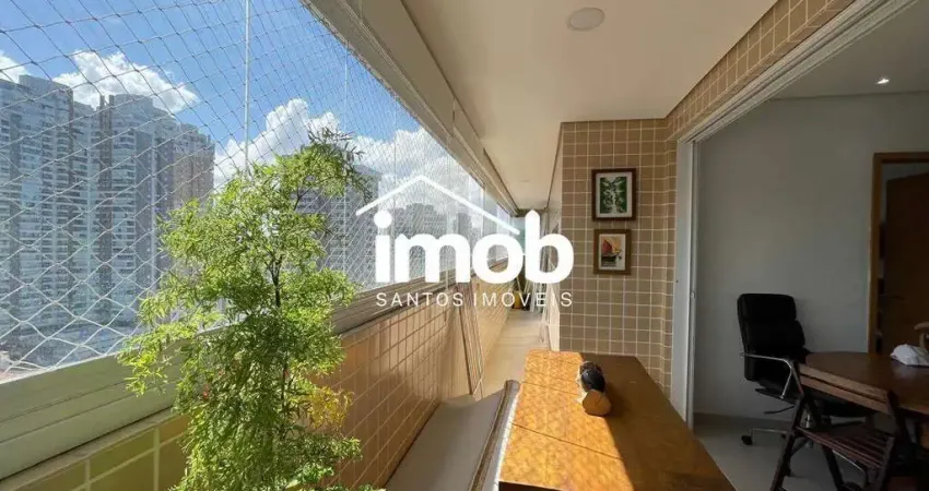 Apartamento à venda no gonzaga – andar alto com vista lateral para o mar!