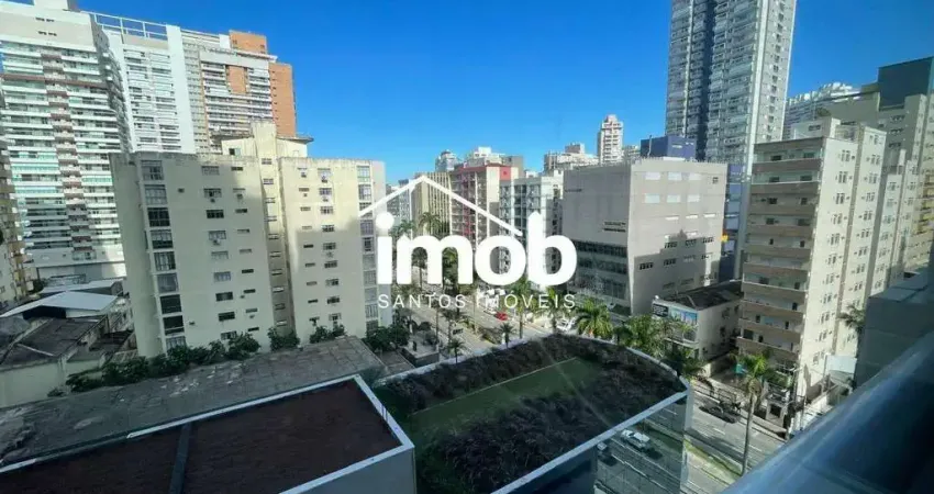 Apartamento no gonzaga, 2 quartos (2 suíte), 1 vaga demarcada, lazer completo, 87 m²