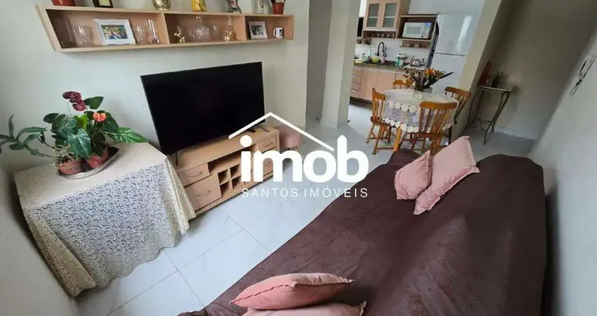 Apartamento para alugar próximo à praia de 1 dormitório, 48 m² com vista mar - Embaré, Santos/SP