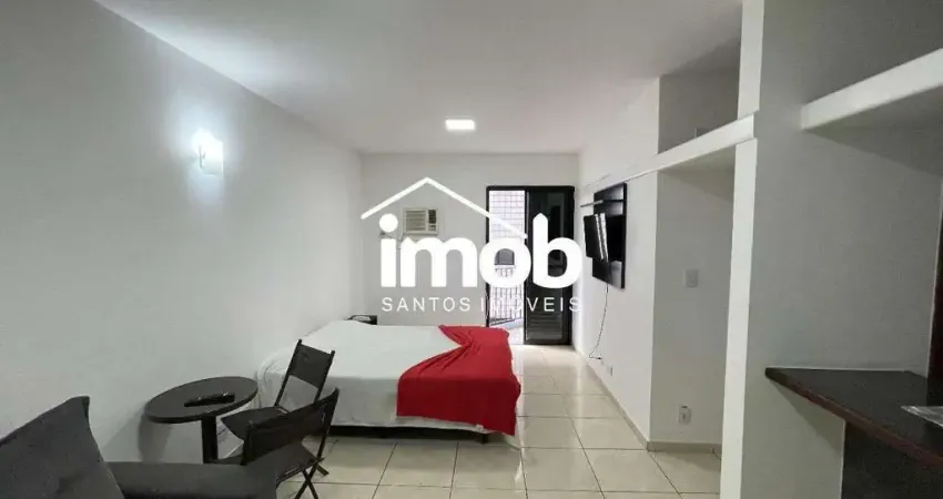 Flat no Centro de São Vicente, 1 Dormitório, Piscina, 1 Vaga, 32 m2