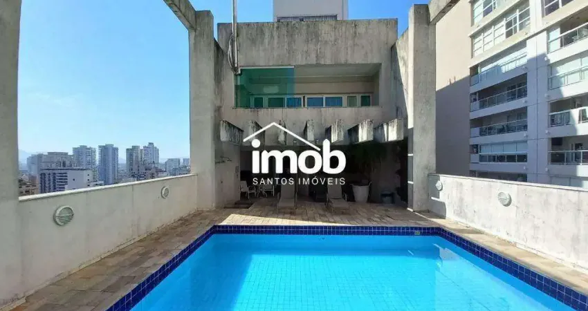Flat no coração do Gonzaga (Mobiliado), 2 Dormitórios, 1 Vaga, Andar Alto, Próximo da Praia, Lazer, 69 m² de área útil