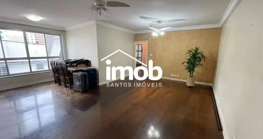 Apartamento no gonzaga, 3 quartos (1 suíte com varanda), frente, 1 vaga coletiva, próximo da praia